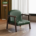 Minimalist green leather and wooden chair – kids bedroom set