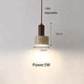 Minimalist matte brown and concrete pendant lamp dining room cream wind led