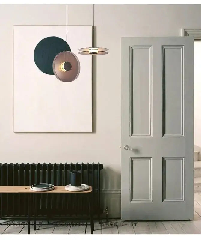 Minimalist matte glass pendant lights for dining room warm led illumination