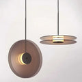 Minimalist matte glass pendant lights for dining room warm led illumination