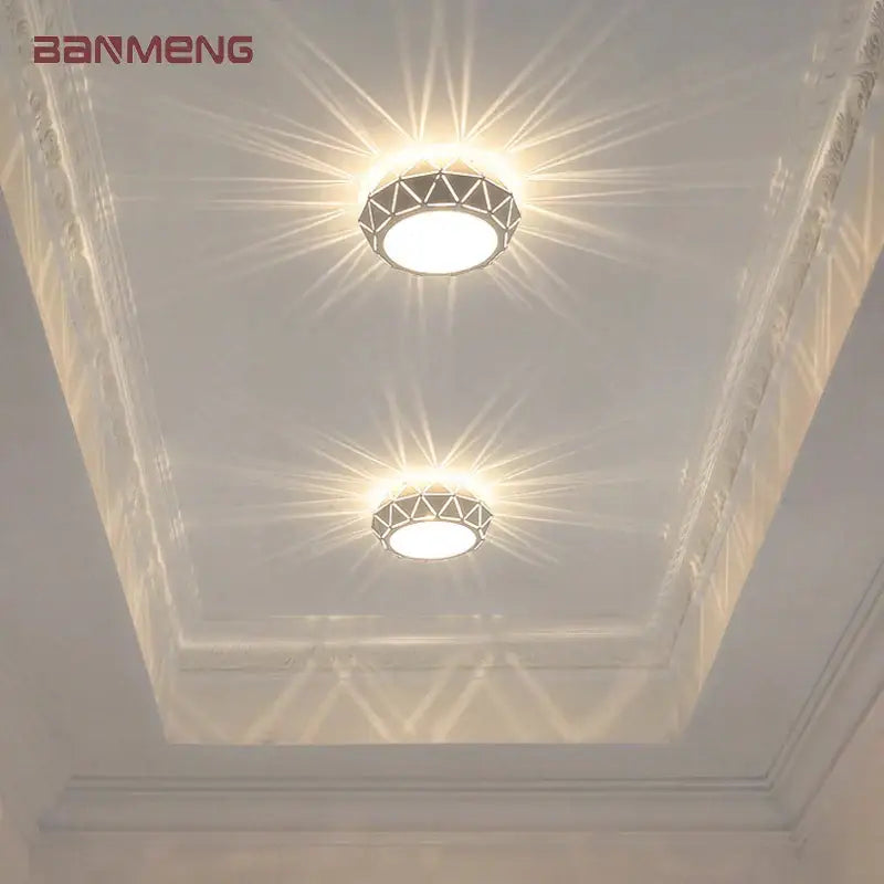 Minimalist metallic dimmable led ceiling light aisle cylinder lamp