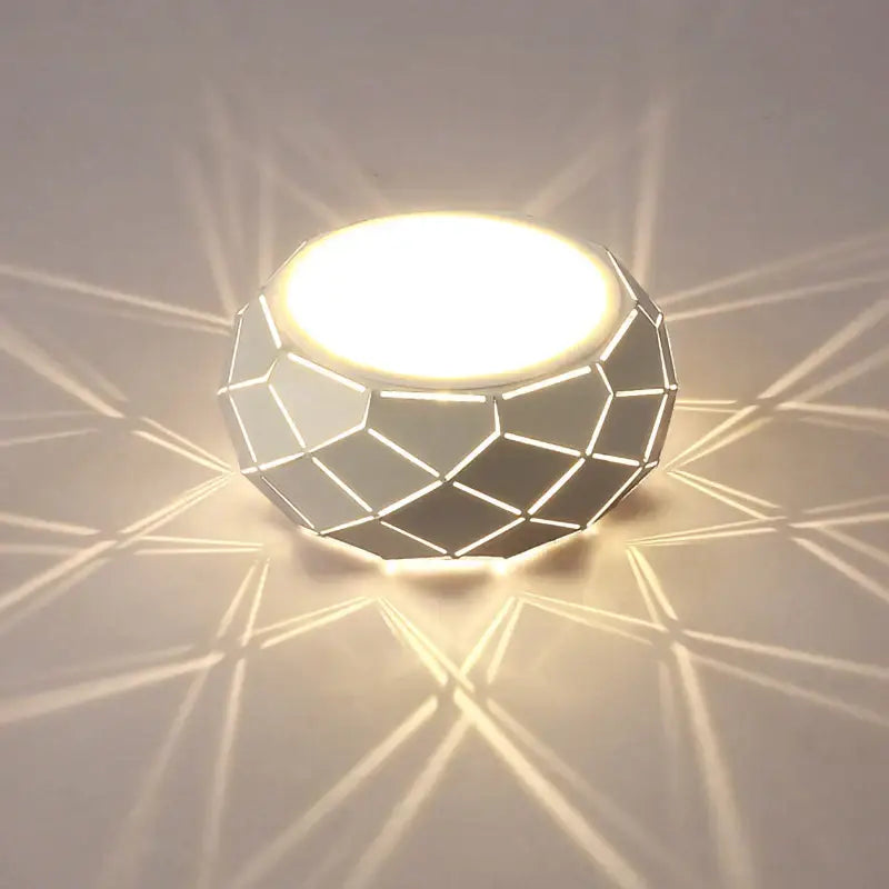 Minimalist metallic dimmable led ceiling light aisle cylinder lamp