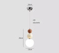 Minimalist nordic terracotta & sage pendant light bedroom