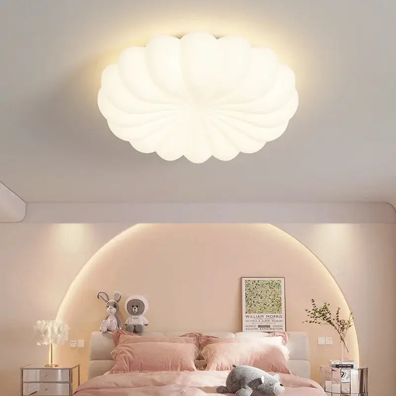 Minimalist white cloud led ceiling light for bedroom decor
