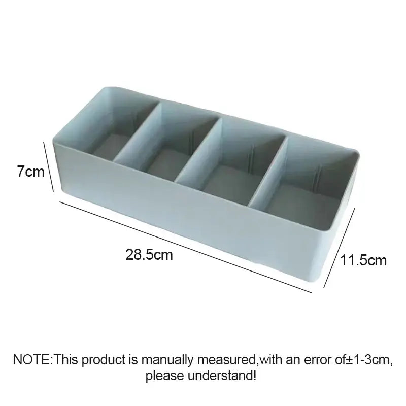 Minimalist white divided storage box kitchen tableware organizer