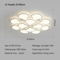 Minimalist white ginkgo biloba ceiling lamp bedroom cloud light