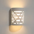 Minimalist white & gray gypsum wall lamp for living room diffused light