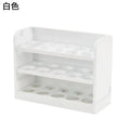 Minimalist white multi compartment egg storage rack kitchen organizer