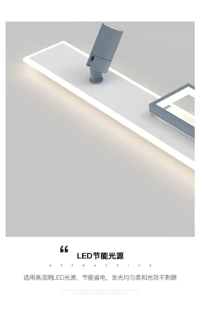 Minimalist white rectangular corridor spotlight ceiling light entrance