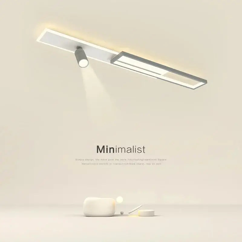 Minimalist white rectangular corridor spotlight ceiling light entrance