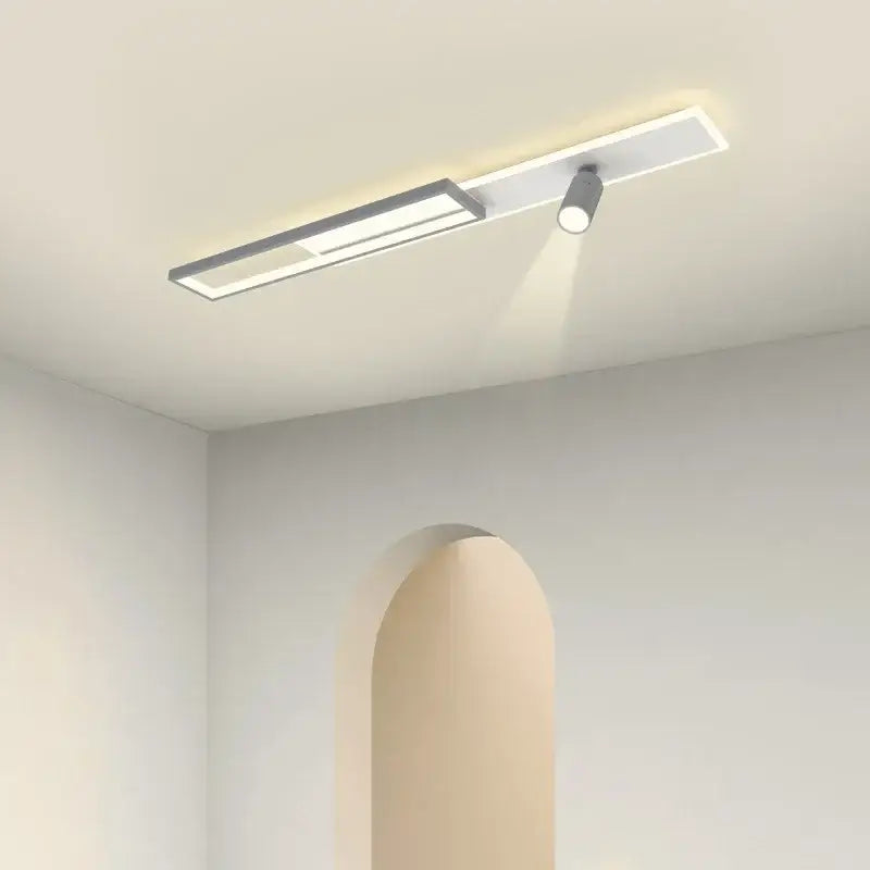 Minimalist white rectangular corridor spotlight ceiling light entrance