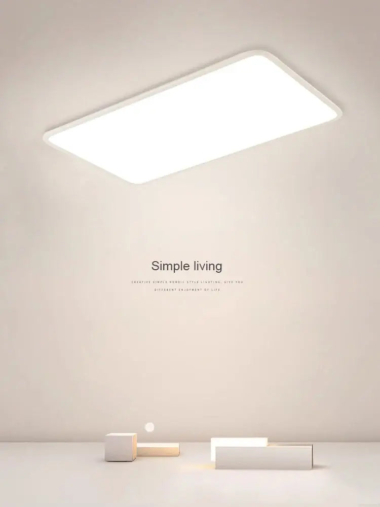 Minimalist white ultra thin led ceiling light for living room