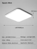 Minimalist white ultra thin led ceiling light for living room