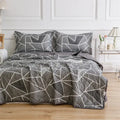 Mint green daisy print quilt set bedroom diamond quilted bedding