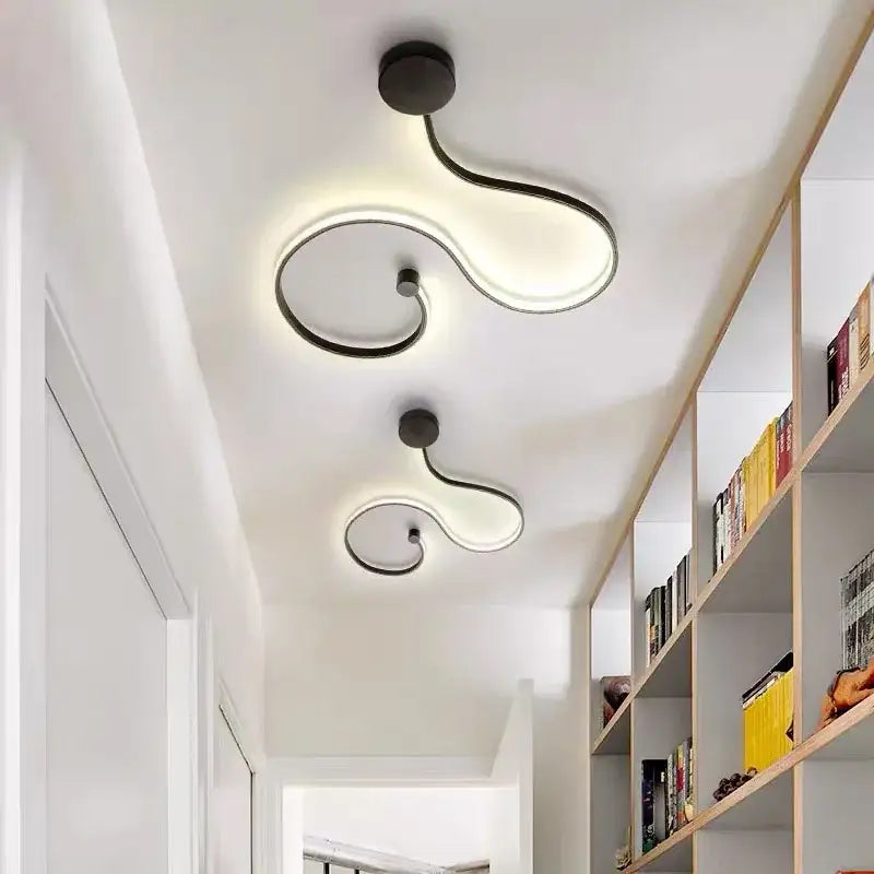 Modern abstract black iron body wall lamp for bedroom living room