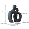 Modern abstract ceramic couple love sculpture living room decor