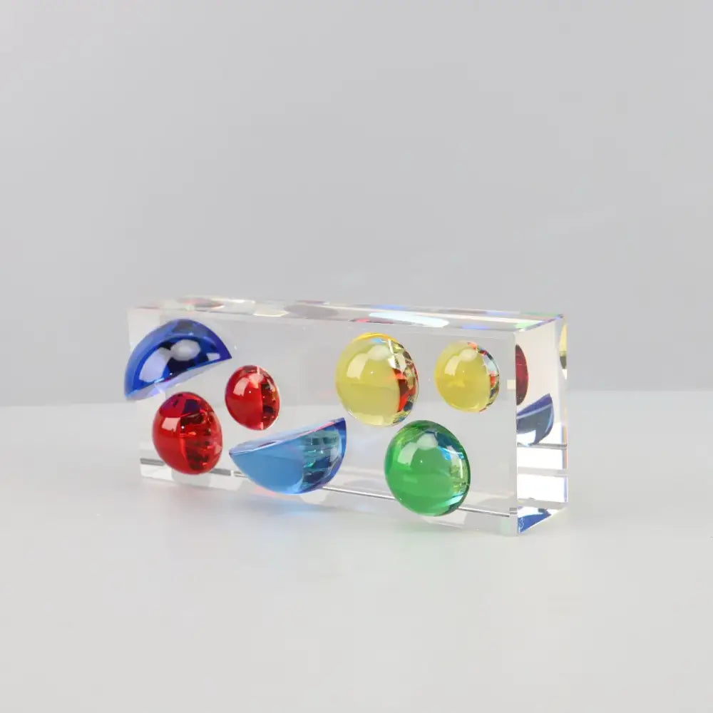 Modern acrylic crystal color sphere half round living room ornament