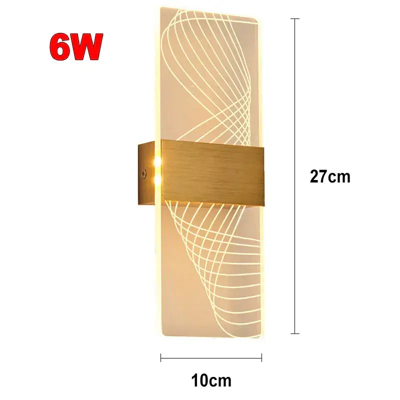 Modern acrylic touch sensor led wall lamp bedroom sconce