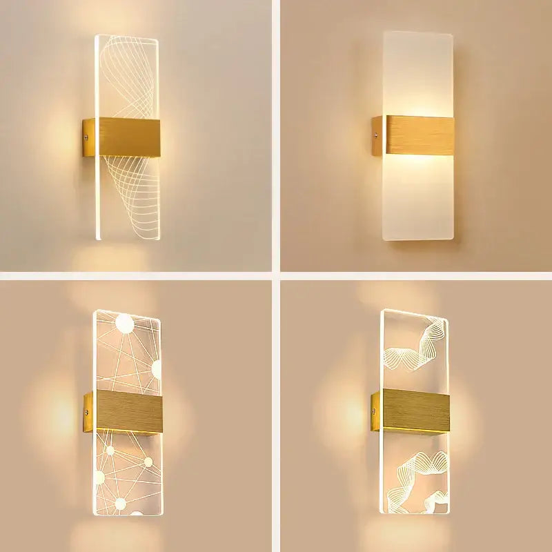 Modern acrylic touch sensor led wall lamp bedroom sconce