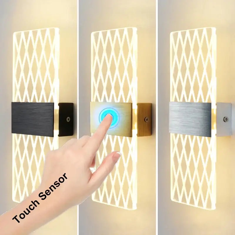 Modern acrylic touch sensor led wall lamp bedroom sconce
