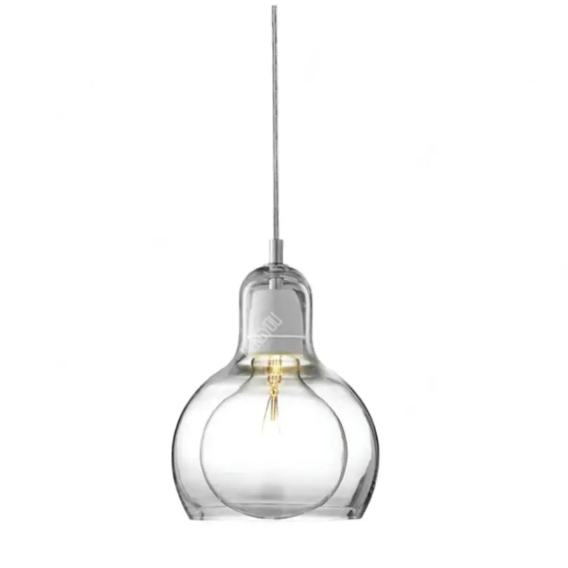 Modern amber and gray glass pendant lights for dining room