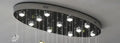 Modern amber & clear crystal dining chandelier living room light