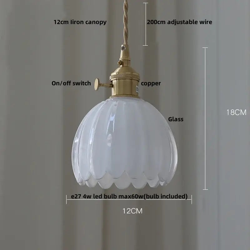 Modern amber copper glass led pendant light kitchen hanging fixture