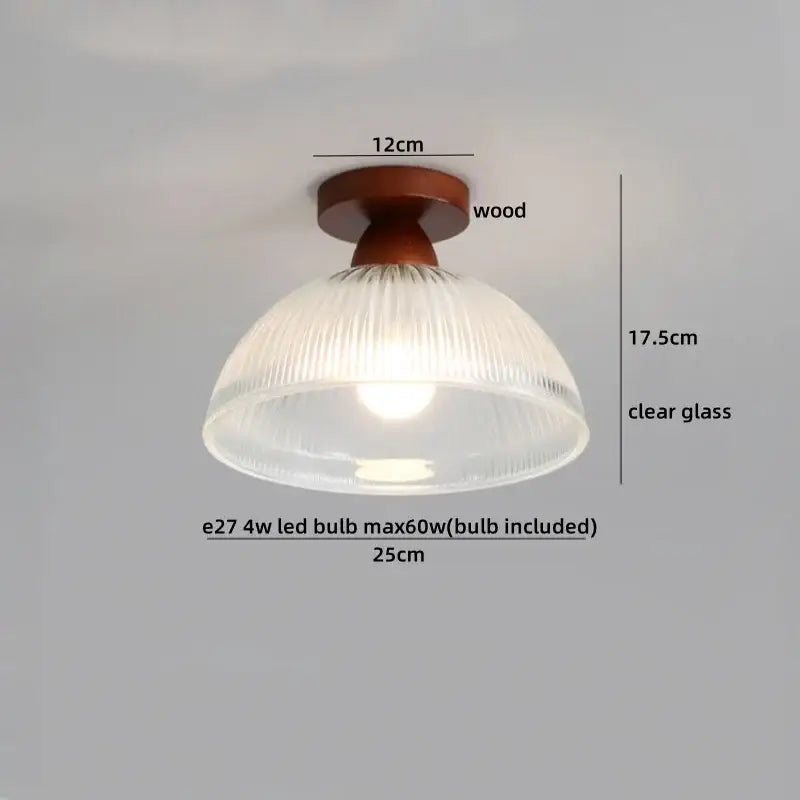 Modern amber glass and brass led ceiling lamp dining room