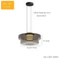 Modern amber glass plate ceiling pendant light dining room