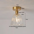 Modern amber glass wood led ceiling light for living room