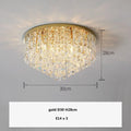 Modern art deco gold crystal steel led ceiling chandelier dining room