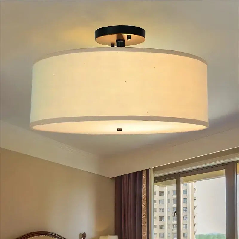 Modern beige decorbites country fabric led ceiling light dining room