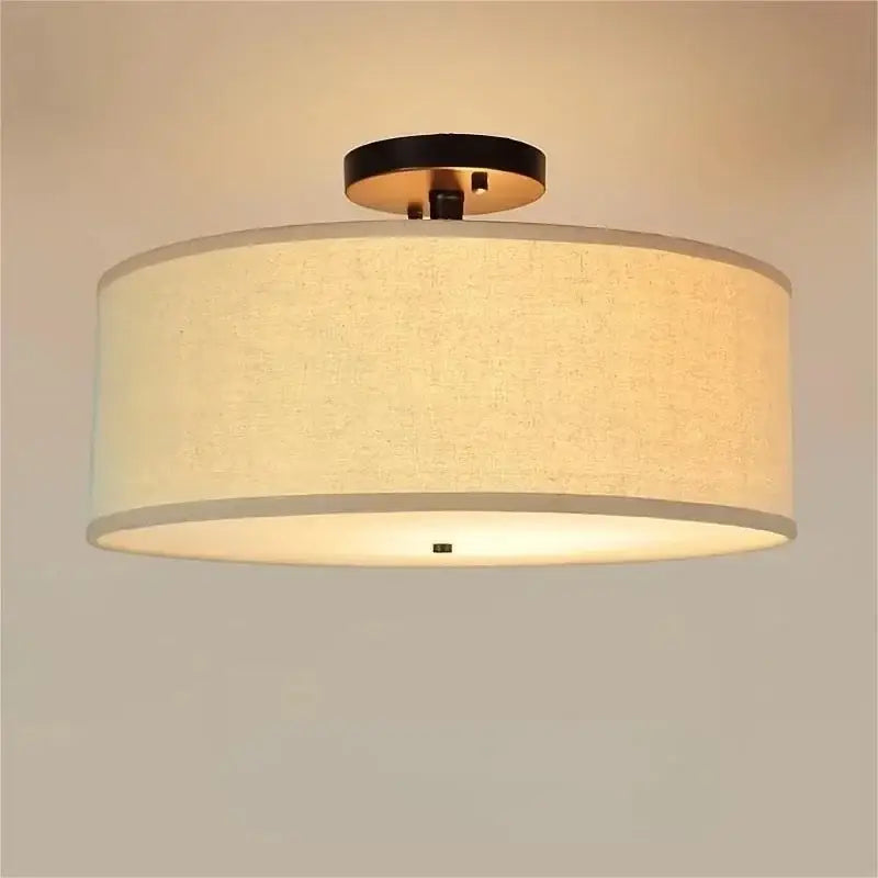 Modern beige decorbites country fabric led ceiling light dining room