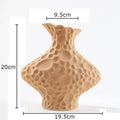 Modern beige frosted ceramic vase textured living room decor