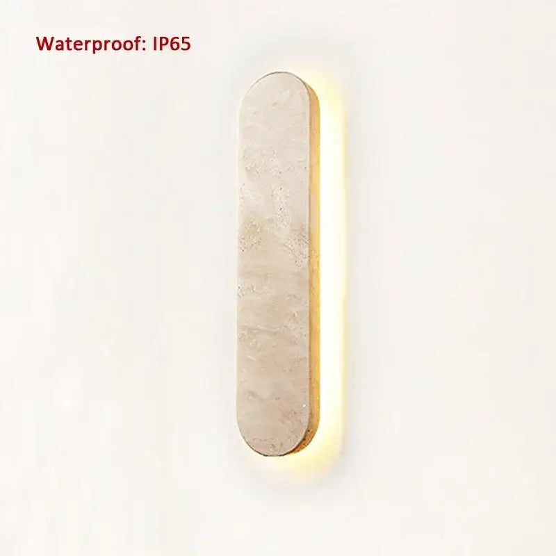 Modern beige marble courtyard led wall sconce outdoor light
