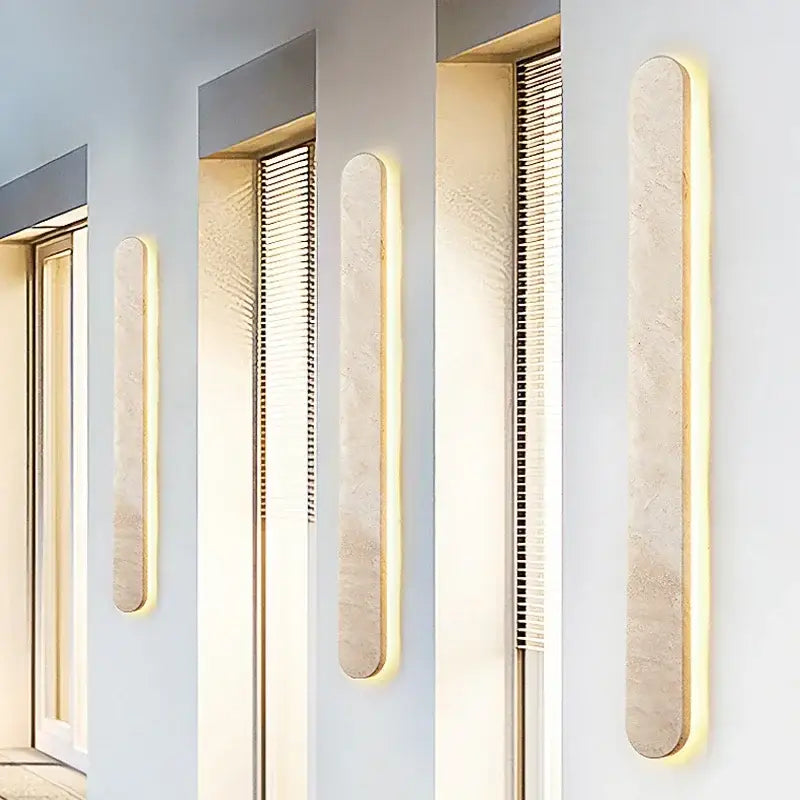 Modern beige marble courtyard led wall sconce outdoor light