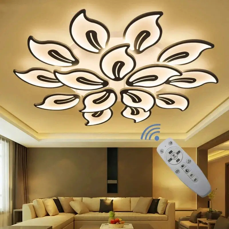 Modern beige & white flower led ceiling light for living room