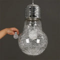 Modern big bulb led pendant light chrome kitchen glass fixture