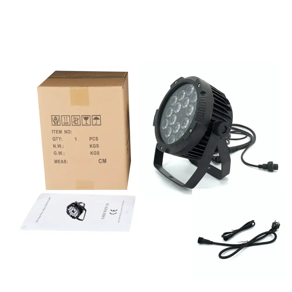 Modern black 18x18w rgbwa uv 6in1 led par lights party room decor