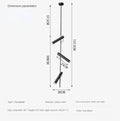 Modern black adjustable led spot light bedroom pendant