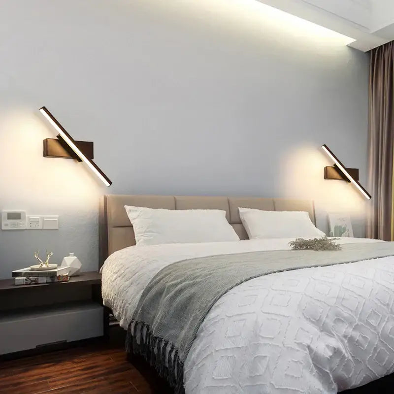 Modern black adjustable led wall sconce bedroom lamp