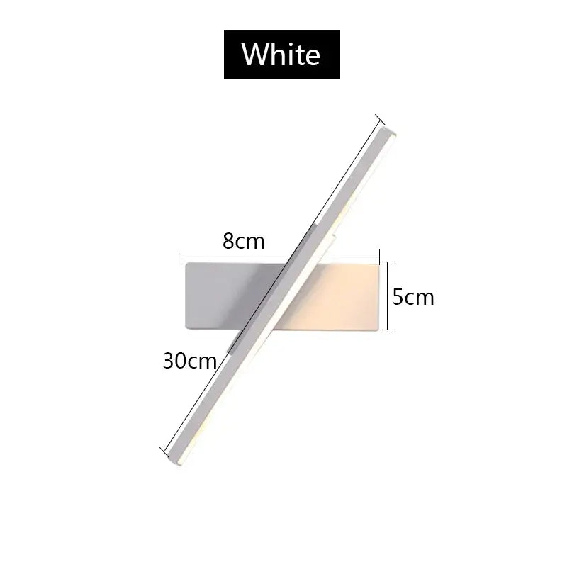Modern black adjustable led wall sconce bedroom lamp