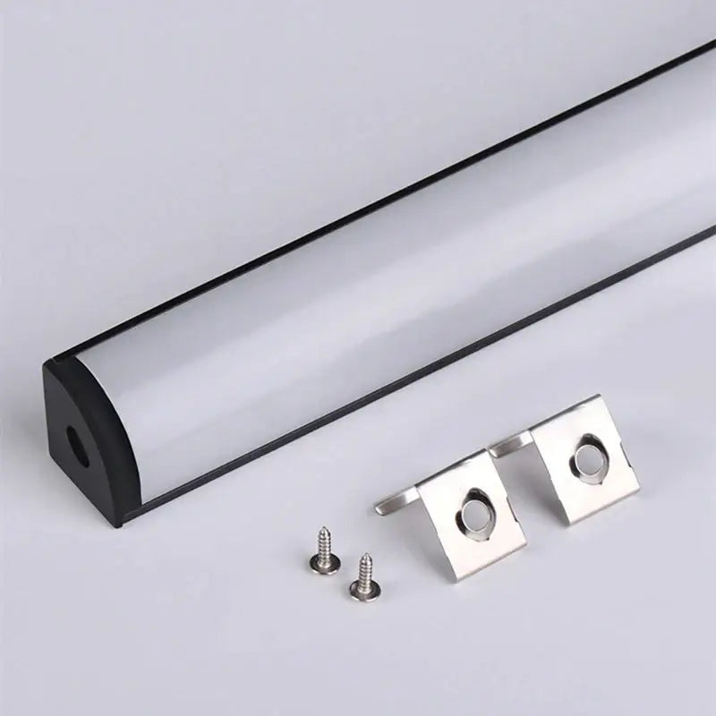 Modern black aluminum v-type led profile kitchen under cabinet light
