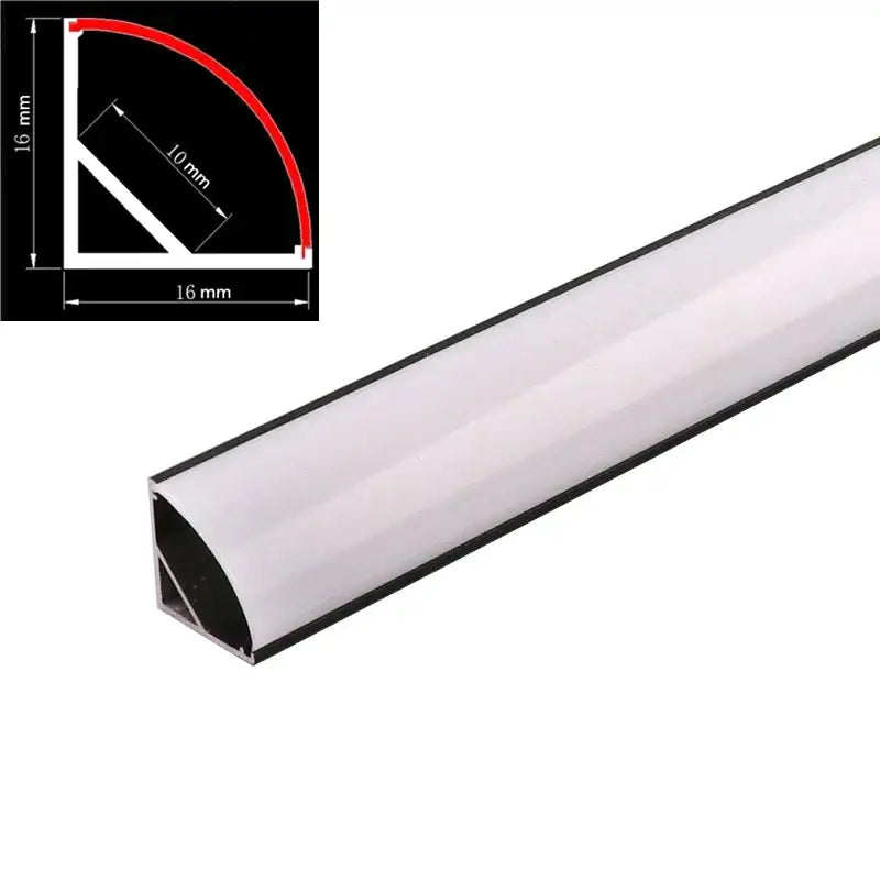 Modern black aluminum v-type led profile kitchen under cabinet light