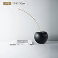 Modern black and gold cherry resin sculpture living room decor