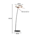 Modern black and gold circular luminescence led floor lamp living room