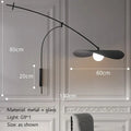 Modern black and gold leaf led wall lamp bedroom glass shade
