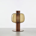Modern black and gray glass table light bedroom bedside lamp