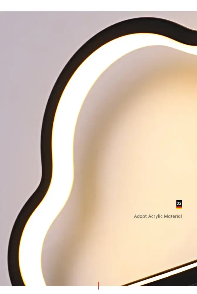 Modern black and white clouds wall lamp – kids bedroom lighting