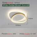 Modern black and white led ceiling lamp for bedroom